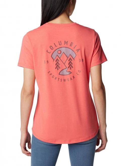 tricou cu maneci scurte pt. femei Columbia Sun Trek Short Sleeve Graphic Tee rosu 4