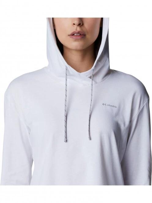 pulover cu gluga pt. femei Columbia Sun Trek Hooded Pullover alb 5
