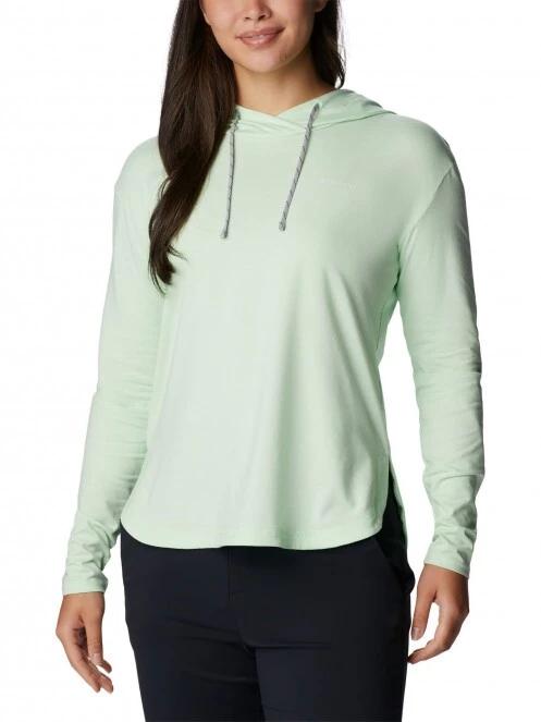 pulover cu gluga pt. femei Columbia Sun Trek Hooded Pullover verde 2