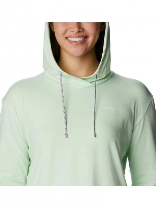 pulover cu gluga pt. femei Columbia Sun Trek Hooded Pullover verde 5