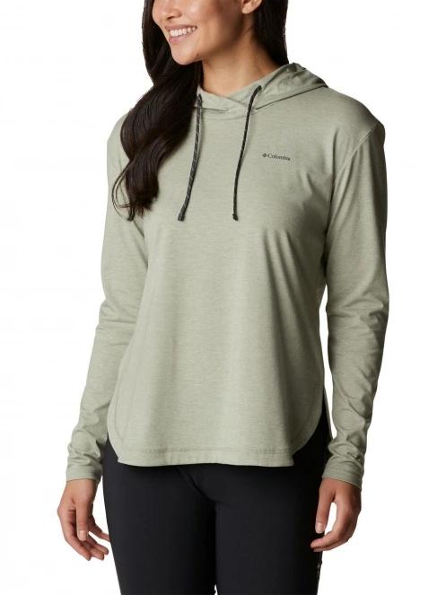 pulover cu gluga pt. femei Columbia Sun Trek Hooded Pullover verde 2