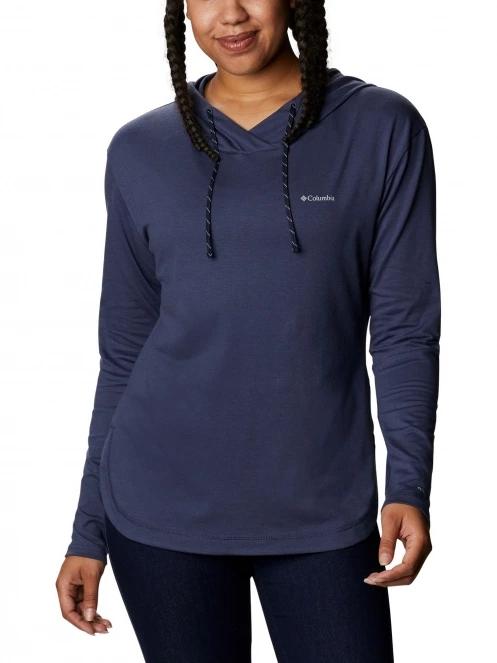 pulover cu gluga pt. femei Columbia Sun Trek Hooded Pullover albastru 2