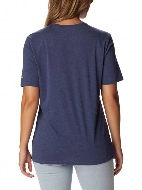 tricou cu maneci scurte pt. femei Columbia Bluebird Day Relaxed Crew Neck albastru 4
