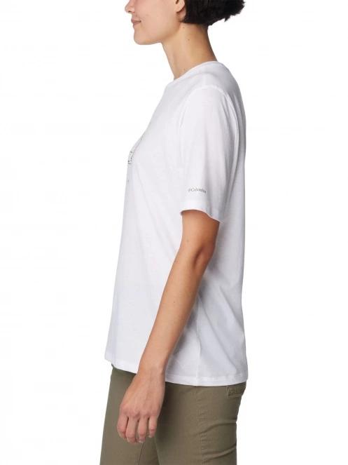 tricou cu maneci scurte pt. femei Columbia Bluebird Day Relaxed Crew Neck alb 3