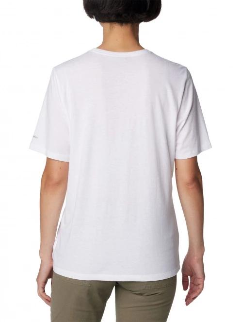tricou cu maneci scurte pt. femei Columbia Bluebird Day Relaxed Crew Neck alb 4