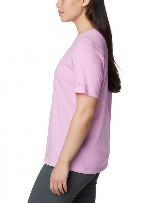 tricou cu maneci scurte pt. femei Columbia Bluebird Day Relaxed Crew Neck roz 3