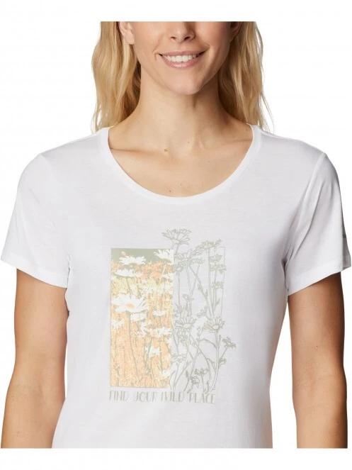 tricou cu maneci scurte pt. femei Columbia Daisy Days SS Graphic Tee alb 5