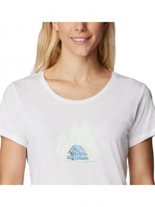 tricou cu maneci scurte pt. femei Columbia Daisy Days SS Graphic Tee alb 5