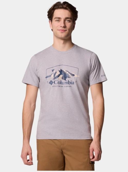 tricou cu maneci scurte pt. barbati Columbia Path Lake Graphic Tee II gri 2