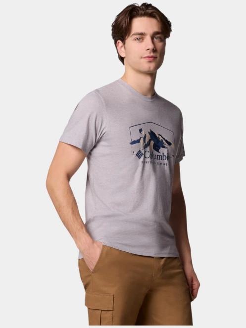 tricou cu maneci scurte pt. barbati Columbia Path Lake Graphic Tee II gri 4