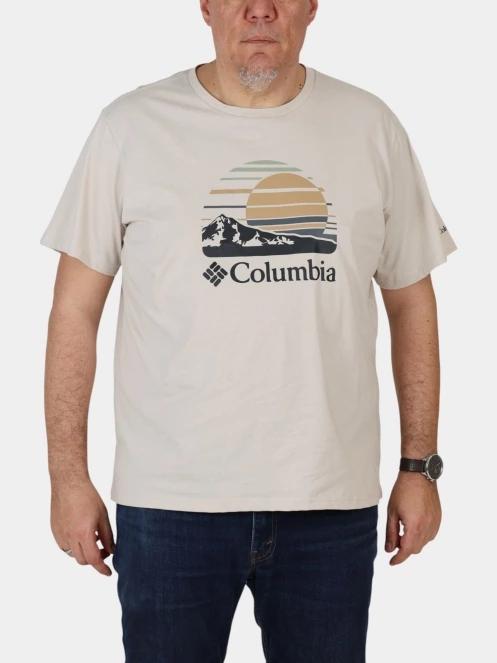 tricou cu maneci scurte pt. barbati Columbia Path Lake Graphic Tee II nisip 2