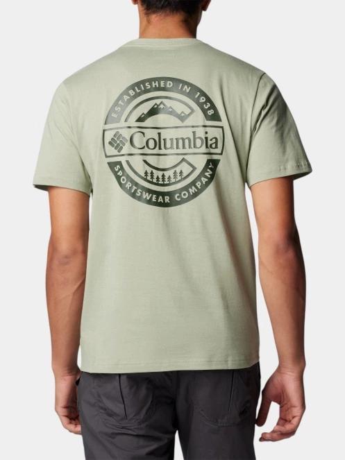 tricou cu maneci scurte pt. barbati Columbia Rapid Ridge Back Graphic Tee II verde 4