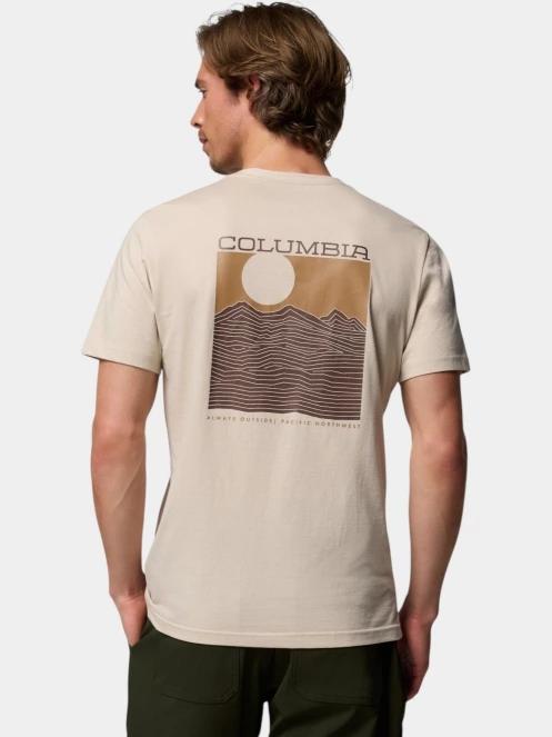 tricou cu maneci scurte pt. barbati Columbia Rapid Ridge Back Graphic Tee II nisip 4