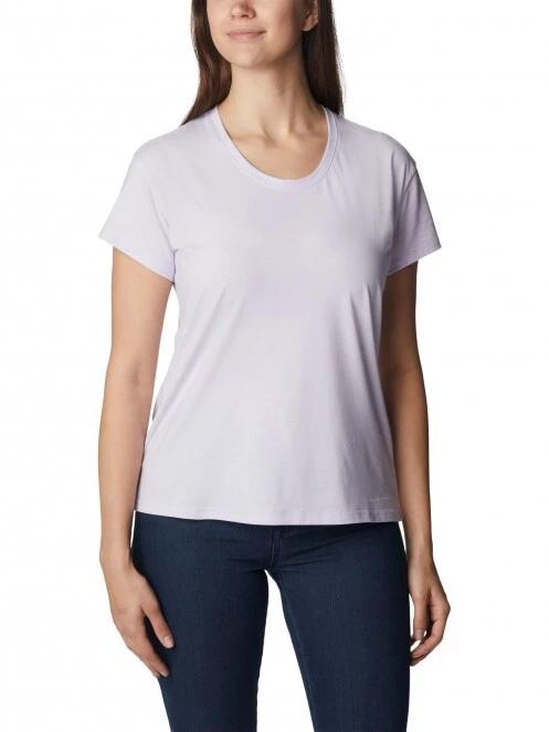 tricou cu maneci scurte pt. femei Columbia Sun Trek SS Tee violet 2