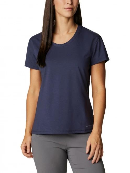 tricou pentru sport, cu maneci scurte pt. femei Columbia Sun Trek Short Sleeve Tee albastru 2