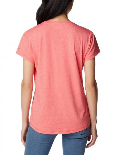 tricou pentru sport, cu maneci scurte pt. femei Columbia Sun Trek Short Sleeve Tee rosu 4