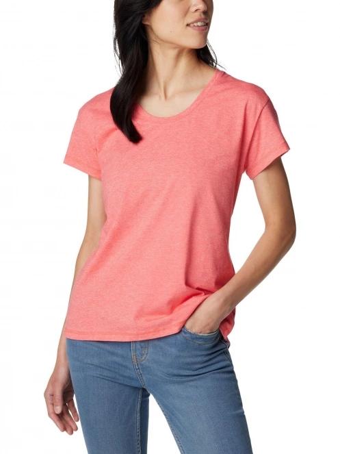tricou pentru sport, cu maneci scurte pt. femei Columbia Sun Trek Short Sleeve Tee rosu 5