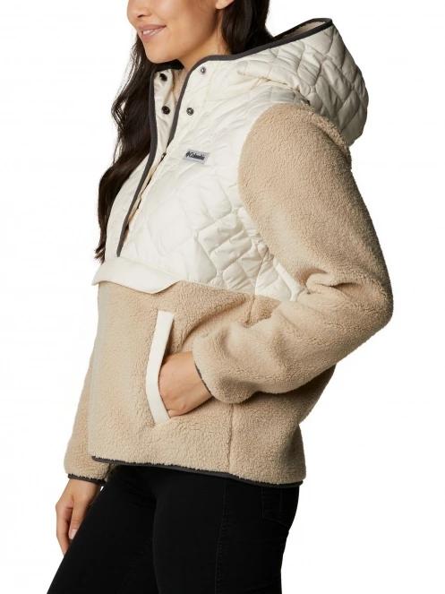 pulover polar pt. femei Columbia Sweet View Fleece Hooded Pullover nisip 3
