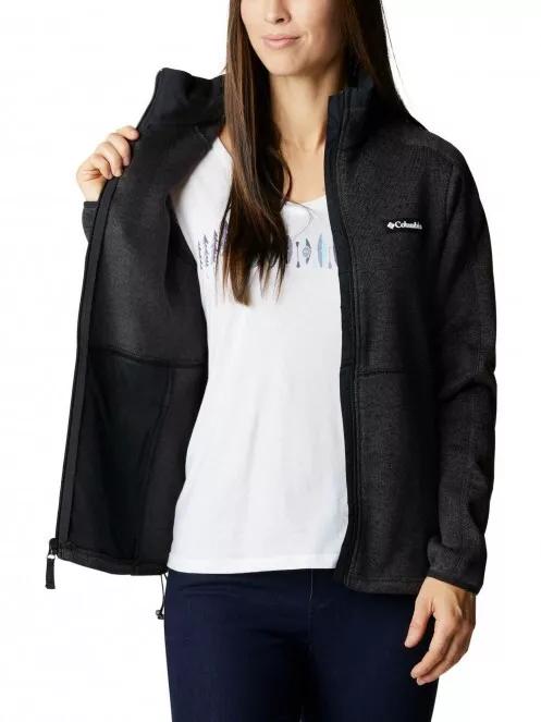 pulover polar pt. femei Columbia W Sweater Weather Full Zip negru 5