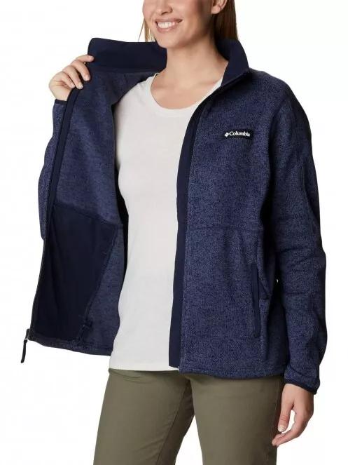 pulover polar pt. femei Columbia W Sweater Weather Full Zip albastru 5