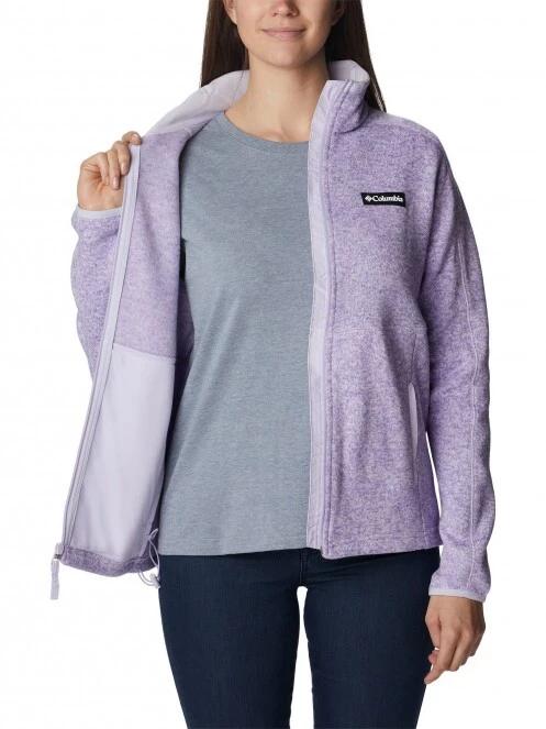 pulover polar pt. femei Columbia W Sweater Weather Full Zip violet 5