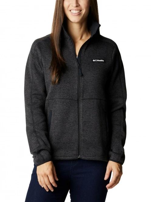 pulover polar pt. femei Columbia W Sweater Weather Full Zip negru 2