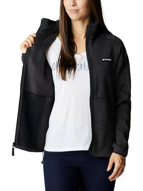 pulover polar pt. femei Columbia W Sweater Weather Full Zip negru 6