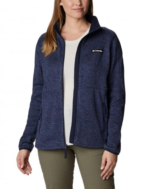 pulover polar pt. femei Columbia W Sweater Weather Full Zip albastru 5