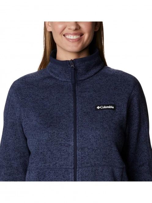 pulover polar pt. femei Columbia W Sweater Weather Full Zip albastru 7