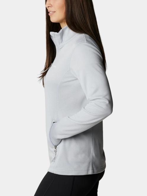 pulover polar pt. femei Columbia W Park View Grid Fleece Full Zip gri 4