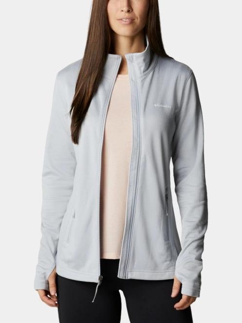 pulover polar pt. femei Columbia W Park View Grid Fleece Full Zip gri 5