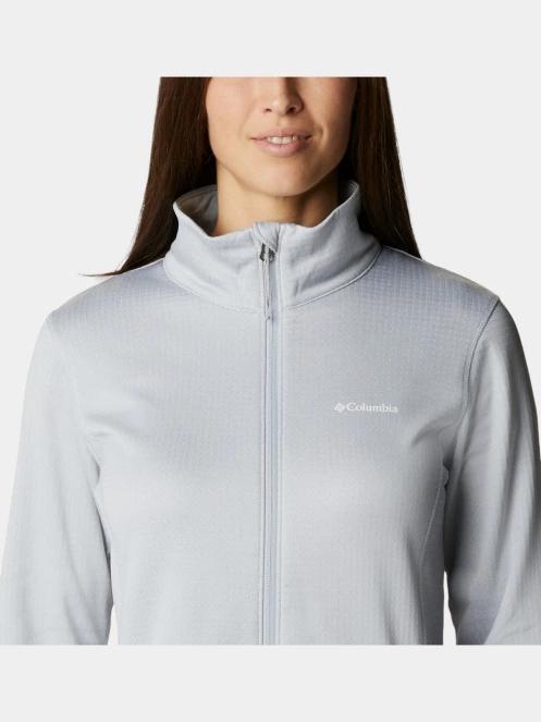 pulover polar pt. femei Columbia W Park View Grid Fleece Full Zip gri 8