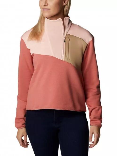 pulover pt. femei Columbia Columbia Lodge Hybrid Pullover rosu 2