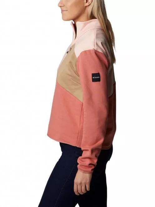 pulover pt. femei Columbia Columbia Lodge Hybrid Pullover rosu 4