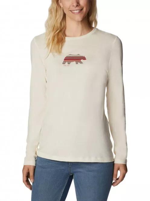 tricou cu maneci lungi pt. femei Columbia Hidden Haven LS Tee nisip 2