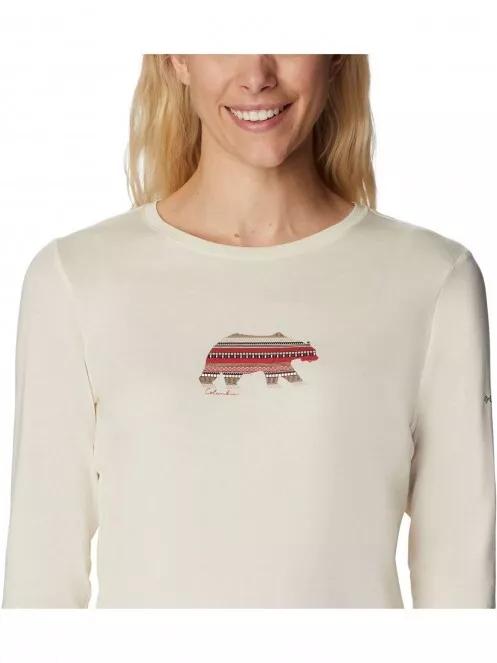 tricou cu maneci lungi pt. femei Columbia Hidden Haven LS Tee nisip 5