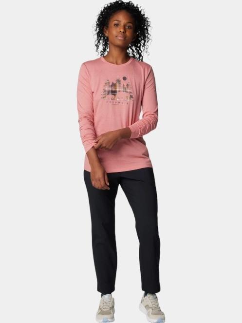 tricou cu maneci lungi pt. femei Columbia Hidden Haven Long Sleeve Tee roz 5