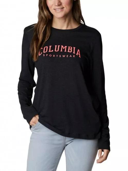 tricou cu maneci lungi pt. femei Columbia Columbia Trek Relaxed LS Tee negru 2