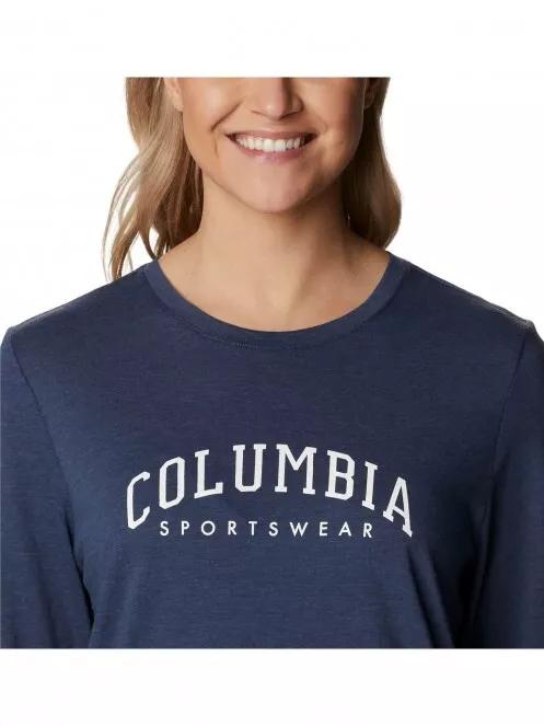 tricou cu maneci lungi pt. femei Columbia Columbia Trek Relaxed LS Tee albastru 5