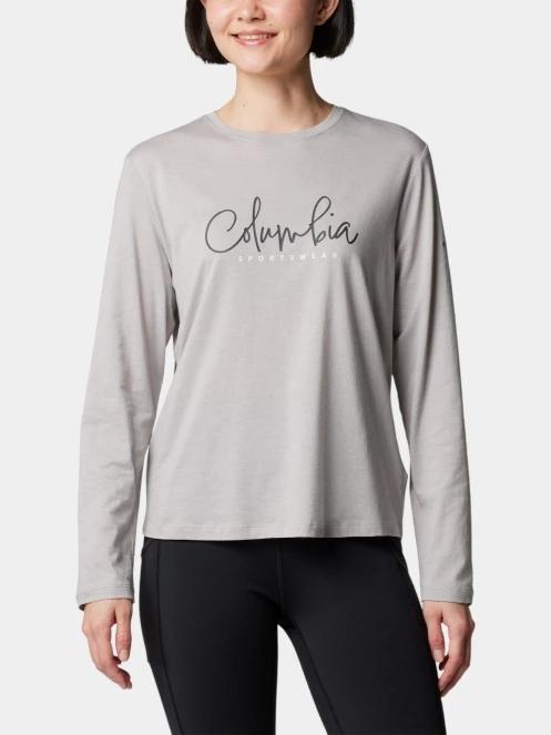 tricou cu maneci lungi pt. femei Columbia Columbia Trek Relaxed Long Sleeve Tee gri 2