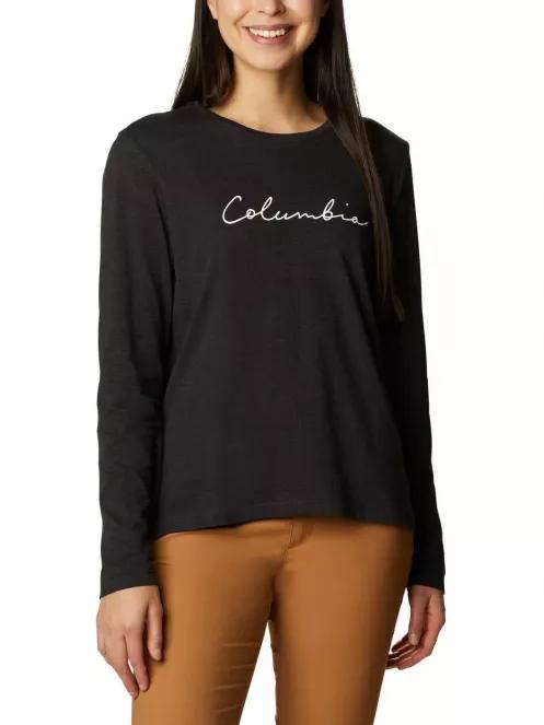 tricou cu maneci lungi pt. femei Columbia Columbia Trek Relaxed LS Tee negru 2