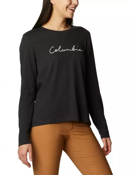 tricou cu maneci lungi pt. femei Columbia Columbia Trek Relaxed LS Tee negru 5