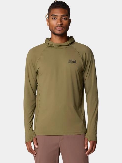 tricou cu maneci lungi, pentru sport pt. barbati Mountain Hardwear Crater Lake Hoody verde 2