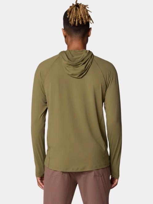 tricou cu maneci lungi, pentru sport pt. barbati Mountain Hardwear Crater Lake Hoody verde 4