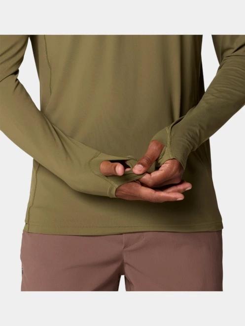tricou cu maneci lungi, pentru sport pt. barbati Mountain Hardwear Crater Lake Hoody verde 7