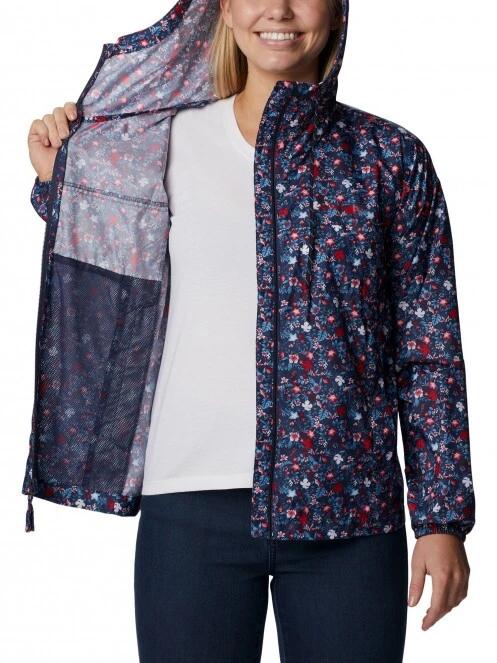 haine de ploaie pt. femei Columbia Flash Challenger Novelty Windbreaker albastru 5