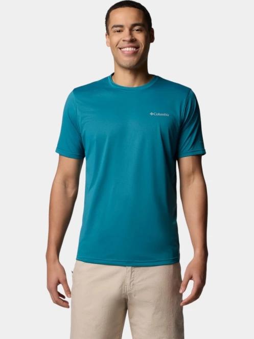 tricou pentru sport, cu maneci scurte pt. barbati Columbia Columbia Hike Crew verde 2