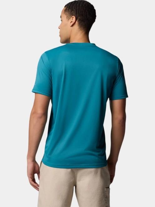 tricou pentru sport, cu maneci scurte pt. barbati Columbia Columbia Hike Crew verde 4