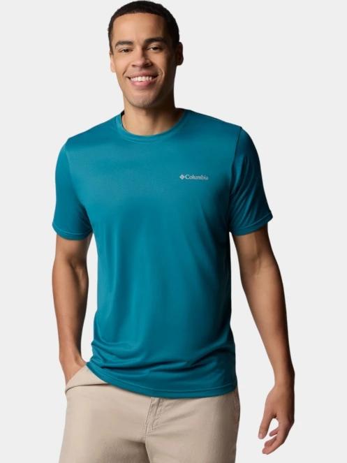 tricou pentru sport, cu maneci scurte pt. barbati Columbia Columbia Hike Crew verde 5