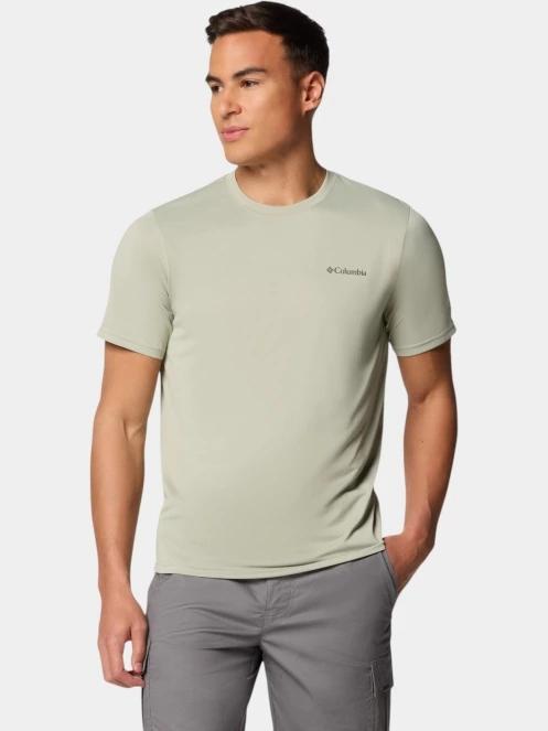 tricou pentru sport, cu maneci scurte pt. barbati Columbia Columbia Hike Crew verde deschis 5